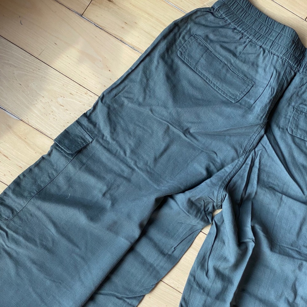NWT Marine Layer 'Allison Cargo' Wide Leg Pant in Dusty Olive Stretchy Band - S - Picture 11 of 14